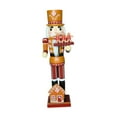 thumbnail image 4 of Estatua de cascanueces de 4 piezas, adorno de escritorio, escultura de cascanueces, decoración navideña para el hogar, chimenea, escritorio, armario., 4 of 9