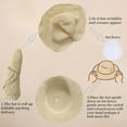 thumbnail image 5 of YEKEYI Floppy Big Beach Straw Hats for Women Foldable Summer Wide Brim Packable Sun Hat Womens Travel Straw Fedora Hat, 5 of 6