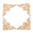 thumbnail image 3 of 32 Piezas 6X6 cm Estilo Europeo Tallado en Madera Esquina Apliques Muebles Sin Pintar Decoración de La Puerta, 3 of 4