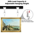 thumbnail image 5 of Picture Rail Hanging System, Adjustable Picture Hanging Wire Kit with Hooks, Art Picture Display Kit for Wall Picture, Exhibition, Art Gallery(24 Pcs, 2 Meter), 5 of 7