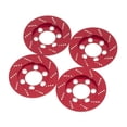 thumbnail image 1 of Vogacara Pinzas de freno de 4 piezas 1/10, modelo RC, bujes de rueda de vehículo sobre orugas, actualizaciones de montaje de estilo de coche, reemplazo Kits de construcción modelo rojo Vogacara FN001269-01, 1 of 6