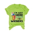 thumbnail image 4 of MEICHEN 4th of July Women's Independence Day I'm Just Here for The Flag Print Crew Neck T Shirt Summer 250th Anniversary Tops, 4 of 4