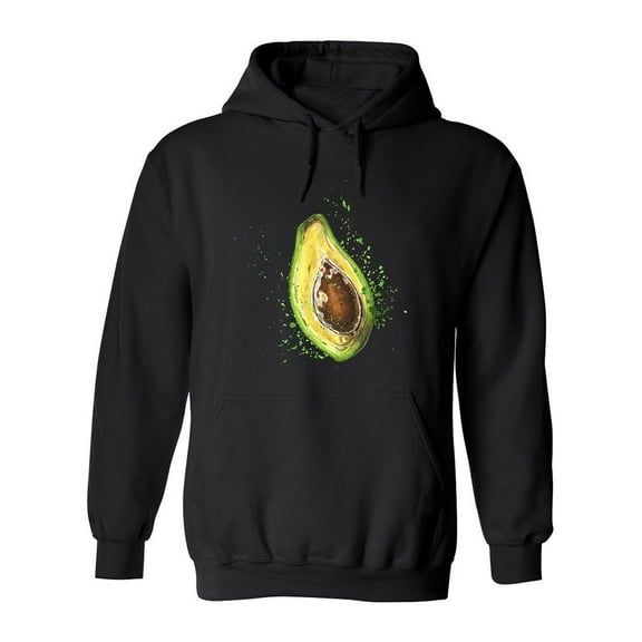 Brush Style Half Avocado Hoodie Men -Image by Shutterstock, Male Medium