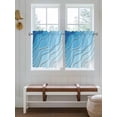 thumbnail image 7 of Half Window Curtain 36 Inches Long, Blue Aqua Ombre Window Treatment Curtain Drapes, Modern Geometric Abstract Aesthetic Cream Small Tier Curtains for Bathroom Over Sink, 27.5"x36", 2 Panels, 7 of 7