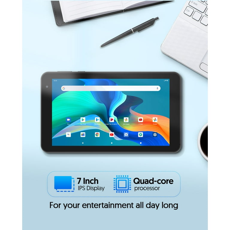 7 inch Android 13 Tablet with Quad-Core, 4GB+32GB, HD IPS Display