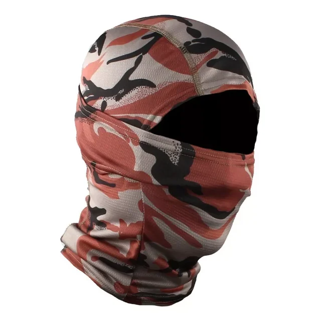 Evd-x Balaclava Premium Pasamontañas Bandana Militar Táctico Color Camo Naranja Caqui Y Café Diseño De La Tela Liso Talla Unitalla Adulto