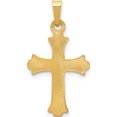thumbnail image 5 of 14K Yellow Gold Hollow Fleur De Lis Cross Pendant (28 X 15) Made In United States xr208, 5 of 6