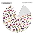 thumbnail image 2 of Lsque Tulips Flowers Print Christmas Tree Skirt, Tree Skirt with Ties or Velcro, Perfect for Holiday Decorations, Halloween, and New Year-36", 2 of 7
