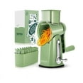 thumbnail image 2 of SUSTEAS Rotary Cheese Grater with Handle, 5 Well-Designed Blades, Strong Suction Cup Base, Kitchen Springtok Utensils Springtok, 2 of 22