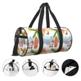 thumbnail image 5 of Gaeub Gnome and Surfing Lightweight Travel Cylinder Bag Gym Tote Bag Sports Training Duffle Bag with Pockets and Straps, 5 of 8