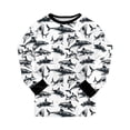 thumbnail image 7 of Xyant Pajamas for Boys Long Sleeve Shark Sleepwear Tops Pants Pjs Set Toddler Kids 2 Piece Soft Cotton Sleepwear 2-8 Years (Grey,6-7 Years), 7 of 7