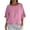 *1-Pink, variant on VBVC Women's and Women's Plus Cotton-Linen Top,Ladies Lightweight 3/4 Sleeve Crew Neck Blouse,Summer Ruffle Hem Shirt for Women,Beige,S-2XL