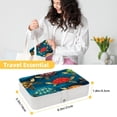 thumbnail image 5 of Turtle PU Leather Jewelry Box Organizer with Removable Compartment - Portable Decorative Jewelry Boxes, 5 of 6