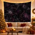 thumbnail image 3 of Silver Spiderwebs on Smoky Purple Background, Eerie Gothic for Halloween Decor Lovers, Spooky Wall Decor, Halloween Gift, Tapestry Wall Hanging for Bedroom and Dorm, 3 of 7