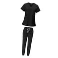 thumbnail image 6 of Milageto 2x Female Scrub Set Machine Washable Nurse Work Clothing Green and Black, 6 of 8