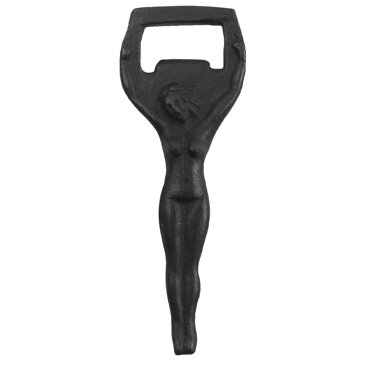 Cast Iron Lady of the Evening Woman with Fan Bottle Opener 8/"