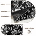 thumbnail image 6 of 3'x5' Area Rugs, Horrible Skull Indoor Outdoor Area Rug for Living Room Bedroom, Halloween Black Flowers Skeleton Washable Bathroom Rugs Kitchen Floor Carpet Mats Home Decor Aesthetic, 6 of 8