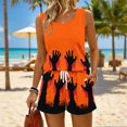 thumbnail image 6 of Women's Pajama Sets Halloween Print Sleeveless 2 Piece Set Tank Top and Shorts for Parties and Everyday Casual Outfits 06 3Xl, 6 of 6