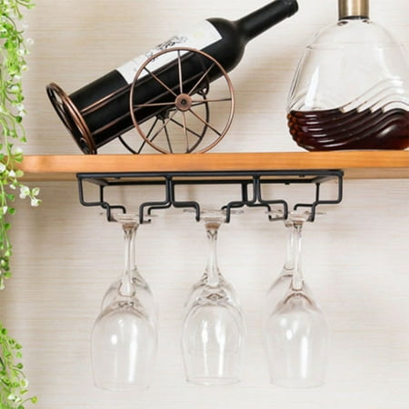 Iron Wall Mount Wine Glass Hanging Holder Goblet Stemware Storage Organizer Rack Canada Iron Wall Mount Wine Glass Hanging, Wall Wine Glass Storage