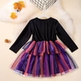 thumbnail image 5 of Kogui Little Girl Halloween Witch Applique Dress Sleeveless Shiny Tutu Skirt Cosplay Party Outfit Toddler Princess Costume, Girls Tutu Skirt (Orange, 1-2 Years), 5 of 6