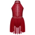 thumbnail image 5 of Vestido de leotardo con tutú y espalda descubierta para niños y niñas, traje de actuación de danza lírica y Ballet con diamantes de imitación brillantes, 5 of 5