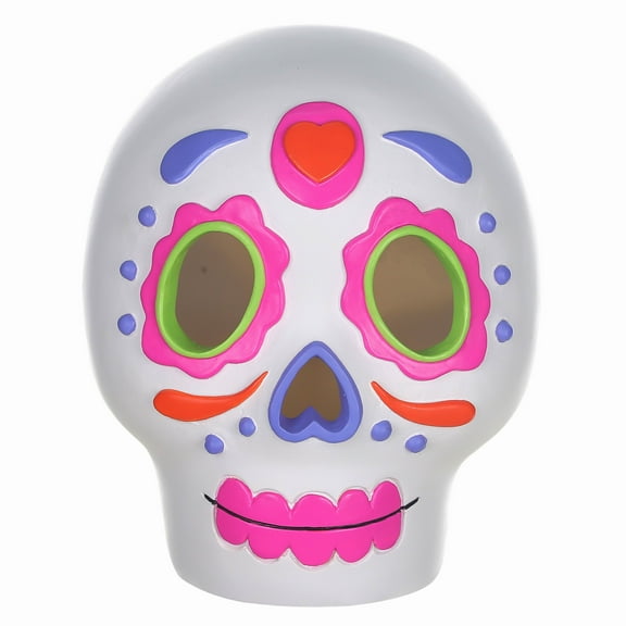 Day of the Dead Multicolor LED Sugar Skull, 5.5 in, by Way to Celebrate Dia de los Muertos