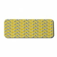 thumbnail image 1 of Jungle Computer Mouse Pad, Grunge Style Tropical Plant Leaves Palm Banana Monstera Leaves on Yellow, Rectangle Non-Slip Rubber Mousepad Large, 31" x 12", Yellow Blue and White, by Ambesonne, 1 of 2