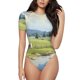 thumbnail image 1 of Balery Pasture Cow Body de cuello redondo de manga corta para mujer Tops de manga corta Tops básicos-X-Large, 1 of 7