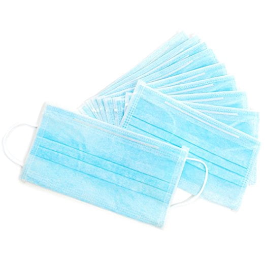 Personal Touch Blue Disposable Earloop Face Mask Pleated Pack of (500 Pcs)