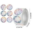 thumbnail image 3 of Suncoda 500 Pcs Christmas Stickers Roll - 1 Inch Snowflake Stickers Self Adhesive Envelope & Round Stickers, Christmas Ornaments for Envelope, Cookie, Candy Box, Xmas Party Supplies, Holiday, 3 of 7