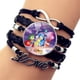 thumbnail image 4 of Pulsera de dibujos animados de Disney para niños, cabujón redondo de cristal de cuero, accesorios creativos para mano, regalo de Bestfriend, 4 of 4