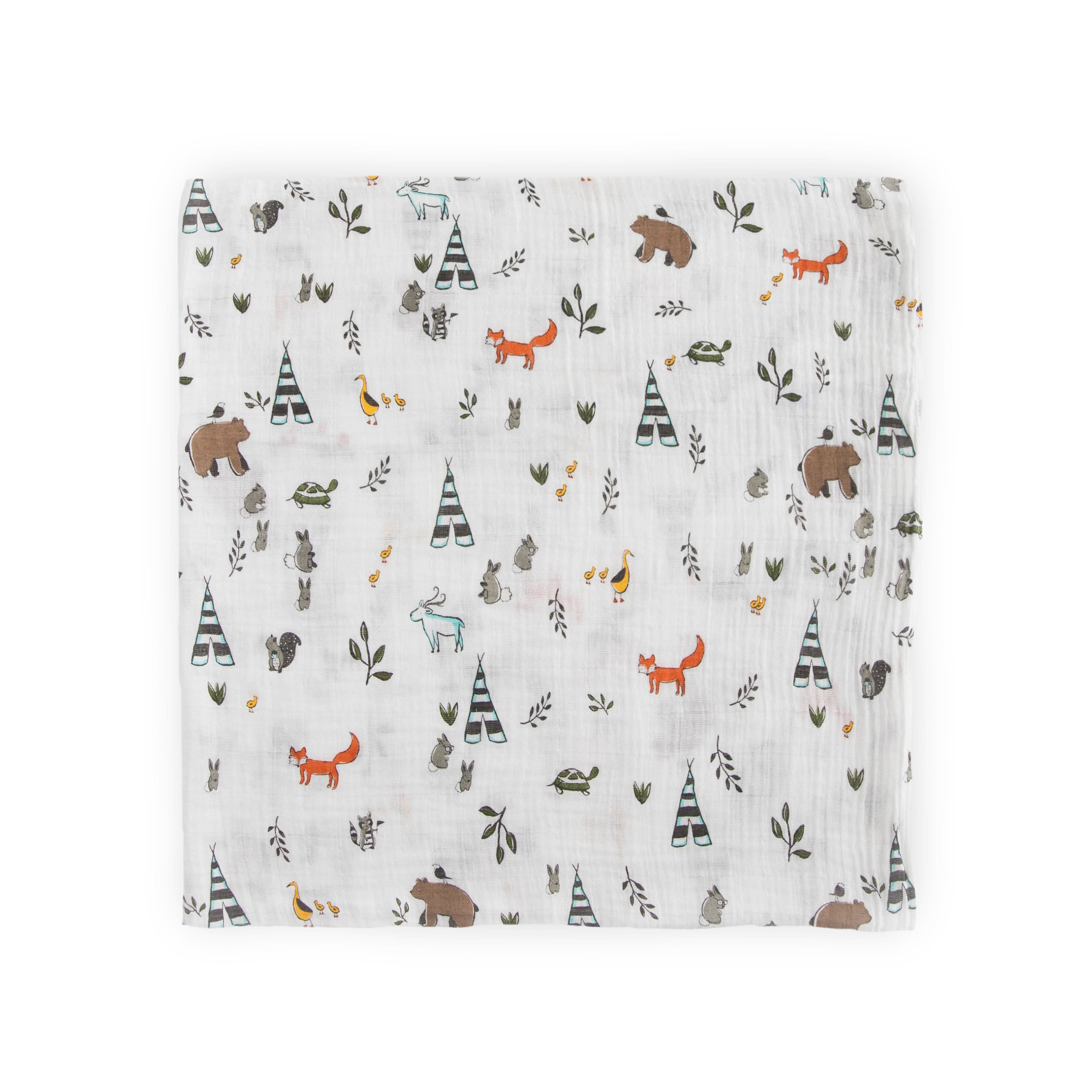 Little Unicorn Swaddle Blanket for Newborns, Toddler Muslin Blanket - Forest Friends
