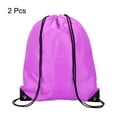 thumbnail image 3 of Uxcell Drawstring Bag Oxford Cloth Draw String Sack for Gym Outdoors, Purple 2 Pack, 3 of 5