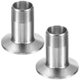 thumbnail image 1 of Uxcell 2-Pack Tri Abrazaderas Sanitarias de 1.5 in para Accesorios de Tubería de Rosca Masculina NTP de 3/4 in, Diámetro Exterior de la Férula 50.5mm, 1 of 7
