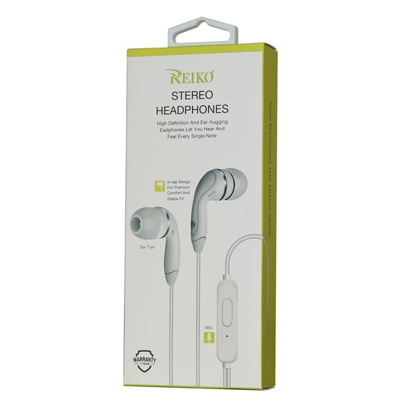 REIKO IN-EAR HEADPHONES WITH MIC IN BLACK
