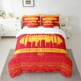 thumbnail image 2 of Feelyou American Football Bedding Comforter Set 7 Pieces for Kids Teens, Kansas Print Queen Bedding Sets, Sport Theme Queen Sheet Sets, Boys Room Decor, 2 of 8