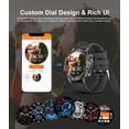 thumbnail image 3 of Montre Intelligente Militaire pour Hommes (Répondre/composer des Appels), 100 Modes Sportifs, Montre de Mise en Forme Étanche 5 ATM avec Fréquence Cardiaque/SpO2/pression Artérielle pour Android et i, 3 of 7