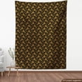 thumbnail image 4 of Ambesonne Floral Fabric by the Yard Upholstery, Brownish Leaves Flowers Art, 3 Yards, Charcoal Grey and Amber, 4 of 5