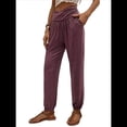 thumbnail image 2 of Pantalones Deportivos de Yoga para Mujer, Holgados, Tipo Harén, para Hacer Ejercicio, Informales, Cómodos, con Bolsillos Púrpura M, 2 of 7