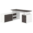 thumbnail image 2 of Bush Business Furniture Jamestown 60 L-Shaped Desk with Drawers, Storm Gray/White JTN021SGWHSU, 2 of 8