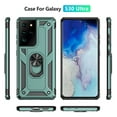 thumbnail image 2 of TechCircle Samsung Galaxy S21 Ultra Case, Ring Holder Kickstand Magnetic Hybrid Rugged Shockproof Cover, Darkgreen, 2 of 7
