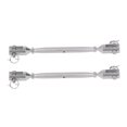 thumbnail image 3 of Jaw Turnbuckle, 2pcs Rustproof Turnbuckle Hook Firm Connection Easy Operation  For Marine M5,M4, 3 of 8