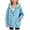 Light Blue, variant on Luhomi Oversized Sweatshirt for Girls Button up Long Sleeve Pullover Hoodie Kids Fall Winter Fashion Clothes(White,13-14 Years)