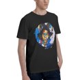 thumbnail image 2 of Jean Michel Basquiat Men's Rock Band Music Hawaiian Crew Neck Cotton Short Sleeve T Shirts, 2 of 5