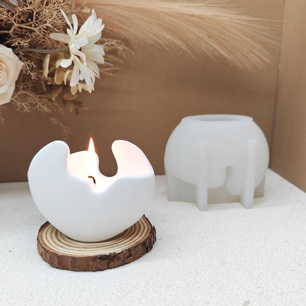 Geemin Eggshell Silicone Candlestick Molds For Epoxy Resin Multipurpose Candle Holder Mould for Tealight Holder Decoration