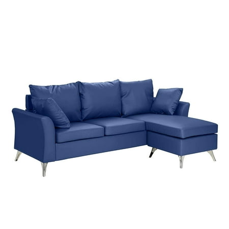 Modern PU Leather Sectional Sofa - Small Space Configurable Couch (Best Small Sectional Sofa)