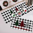 thumbnail image 4 of Christmas Floor Mats, Kitchen Floor Rugs, Non Slip Cushioned Christmas Kitchen Mat Set, Thickened Polyester Antifatigue L Shape Rug Set for Home Entryway Bathroom 15.75x23.62in and 15.75x47.24in, 4 of 6