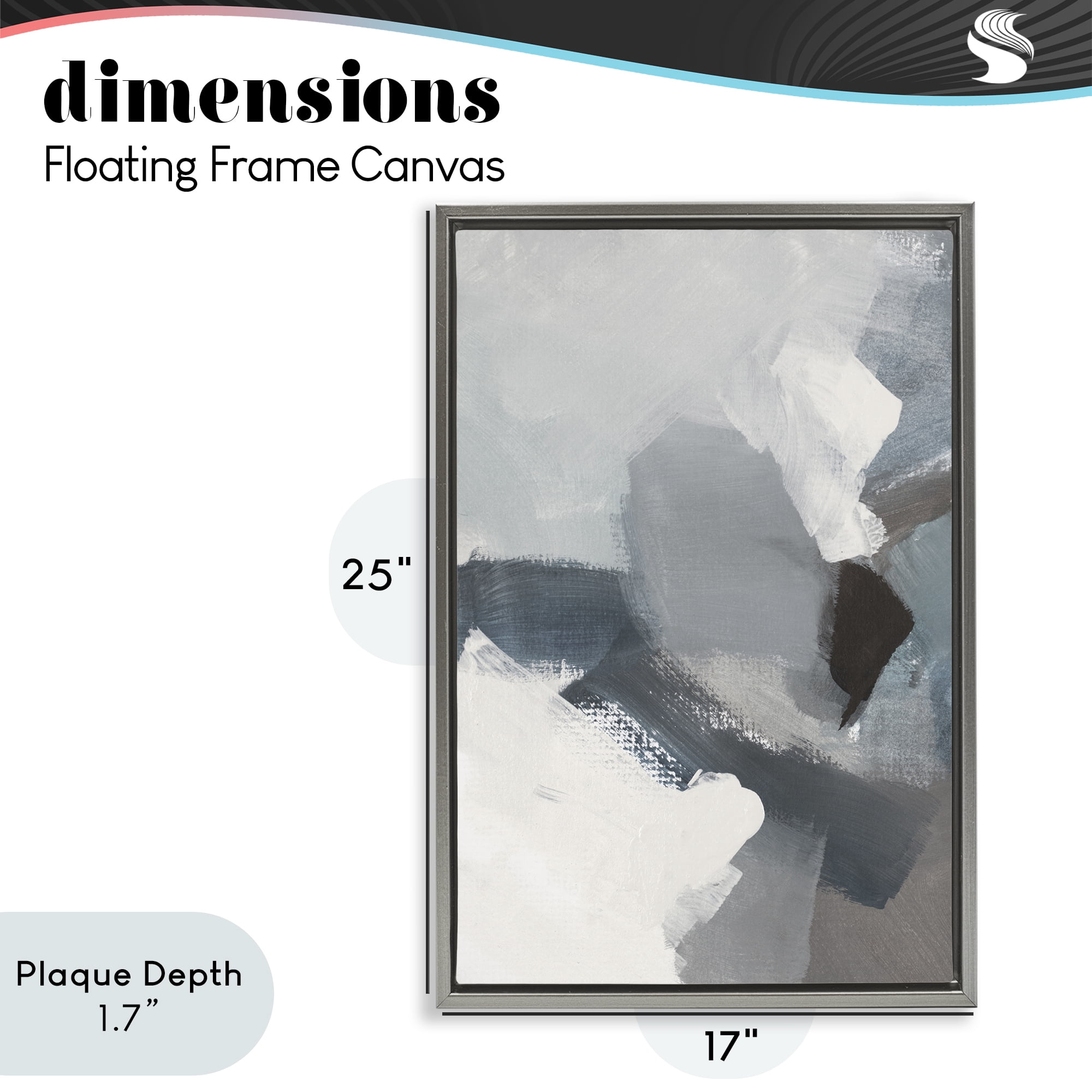 Stupell Industries Peace In The Storm Gray Framed Floater Canvas Wall Art, design by Lanie Loreth