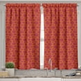 thumbnail image 2 of Ambesonne Modern Valance & Curtain, Bold Line Flowers, 55"x36", Scarlet and Maroon, 2 of 6