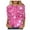 Hot Pink, variant on Women's T-Shirts Long Sleeve Womens Fall Tops Crew Neck Carnival Sequin Printed 3/4 Length Sleeve Blouses Casual Hot Pink L